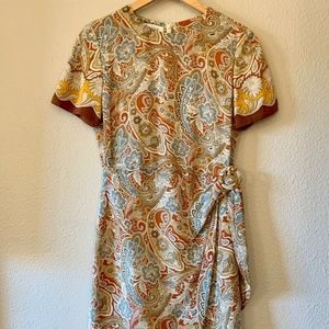 Gillian Paisley Silk Dress